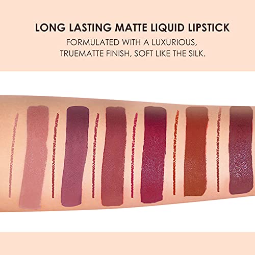 12Pcs Matte Liquid Lipstick + Lip Liner Pens Set, One Step Lips Makeup Kits P...