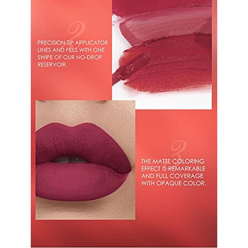 12Pcs Matte Liquid Lipstick + Lip Liner Pens Set, One Step Lips Makeup Kits P...