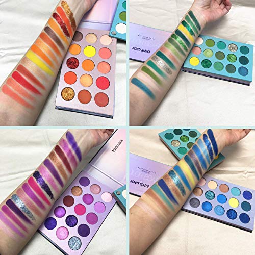 60 Colors Eyeshadow Palette, 4 in1 Color Board Makeup Palette Set Highly Pigm...