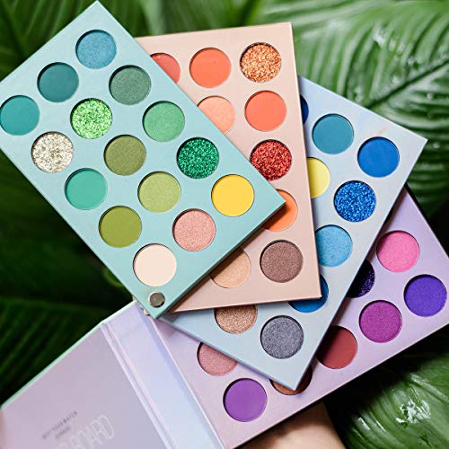 60 Colors Eyeshadow Palette, 4 in1 Color Board Makeup Palette Set Highly Pigm...