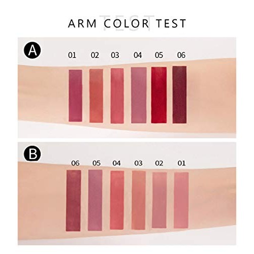 6Pcs Matte Liquid Lipstick Makeup Set, Matte liquid Long-Lasting Wear Non-Sti...