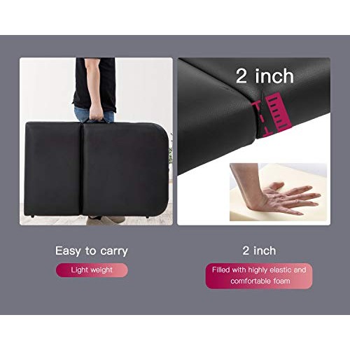 Aluminium Massage Table Portable Massage Bed 73 Inch Long Height Adjustable 3...