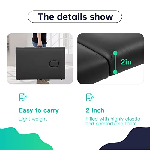 Aluminium Massage Table Portable Massage Table 73 Inch 2 Fold Portable Massag...