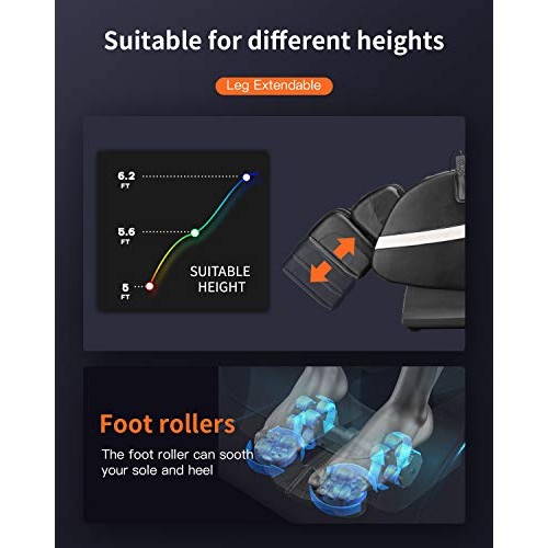 BestMassage Electric Shiatsu Zero Gravity Full Body Massage Chair Recliner wi...