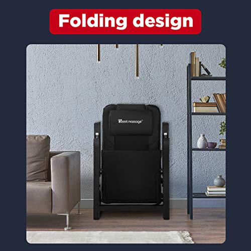 Folding Shiatsu Massage Chair Portable Recliner Chair with Heat Full Body Kne...