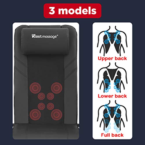 Folding Shiatsu Massage Chair Portable Recliner Chair with Heat Full Body Kne...