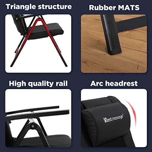 Folding Shiatsu Massage Chair Portable Recliner Chair with Heat Full Body Kne...