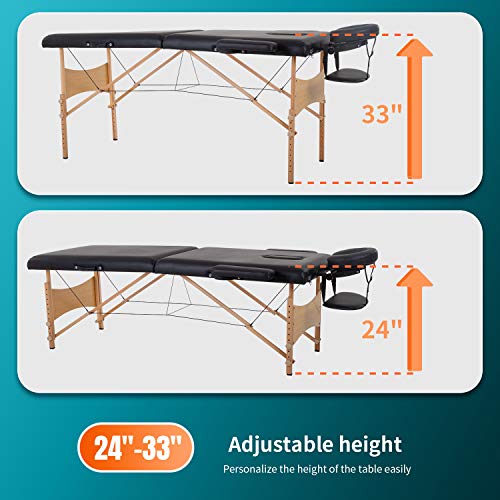 Massage Table,Lash Bed Massage Bed SPA Bed Height Adjustable Massage Table 77...