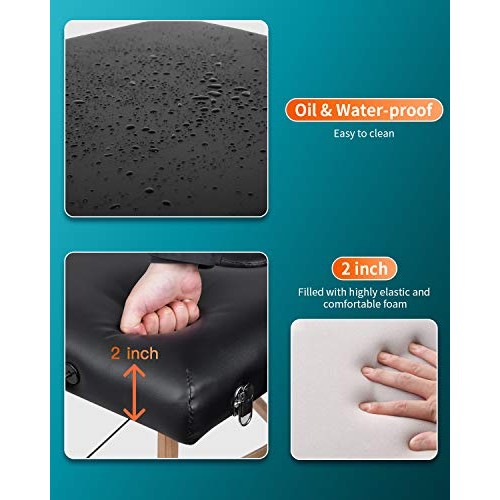 Massage Table,Lash Bed Massage Bed SPA Bed Height Adjustable Massage Table 77...