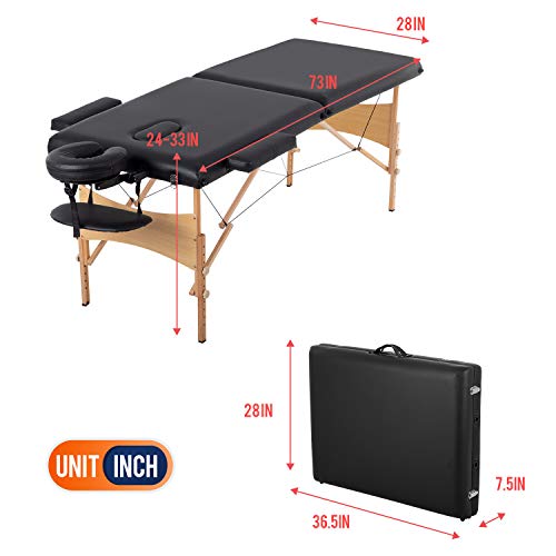 Massage Table,Lash Bed Massage Bed SPA Bed Height Adjustable Massage Table 77...