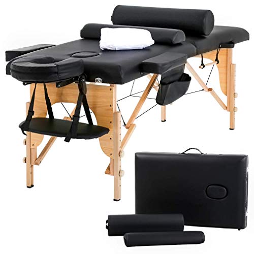 Massage Table Massage Bed Spa Bed 73 inch Long Height Adjustable Portable 2 F...