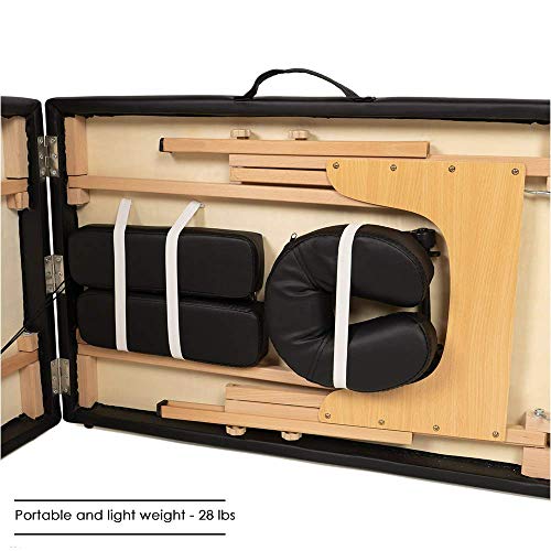 Massage Table Massage Bed Spa Bed 84 Inches Long Portable 2 Folding W/Carry C...