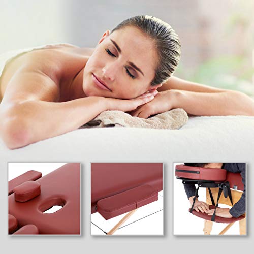 Massage Table Massage Bed Spa Bed Heigh Adjustable Salon Bed 73 Inch Portable...