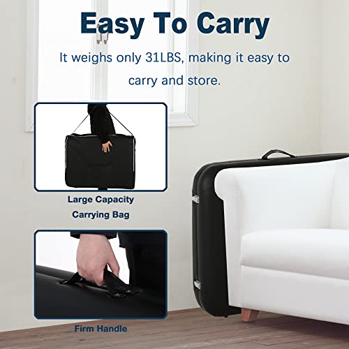 Massage Table Portable Massage Bed Tables 84 Inches Long 2 Folding Lightweigh...