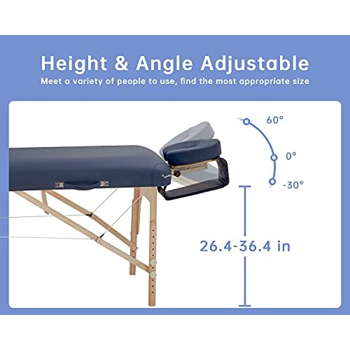 Massage Table, Portable Massage Tables, 84 Inches Long 30 Inchs Wide Height A...