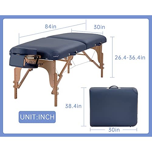 Massage Table, Portable Massage Tables, 84 Inches Long 30 Inchs Wide Height A...
