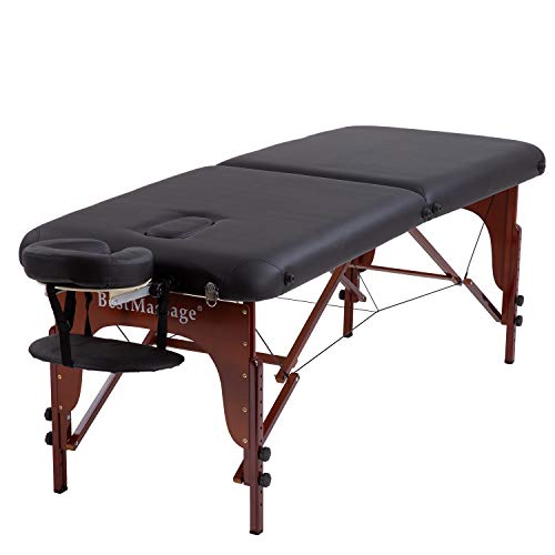 Massage Table Portable Spa Bed Salon Bed Hight Adjustable Massage Table 2 Fol...