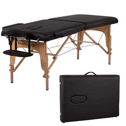 Portable Massage Table 84 Inchs Length 28 Inch Width PU Leather Massage Bed S...