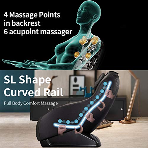 SL Track Electric Shiatsu Massage Chair Fully Assembled Video Gaming Chair wi...