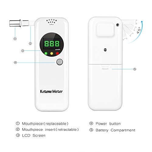 Professional Portable Ketone Breath Meter, Ketone Breath Tester, Digital Keto...