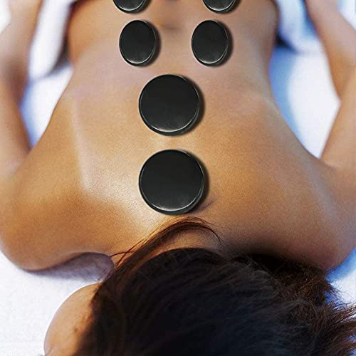 Large Size Massage Hot Stones with Mushroom Shaped Massage Guasha Tool, 23 pc...
