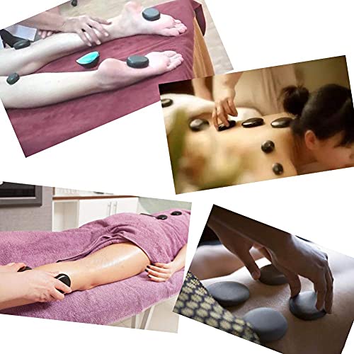 Large Size Massage Hot Stones with Mushroom Shaped Massage Guasha Tool, 23 pc...