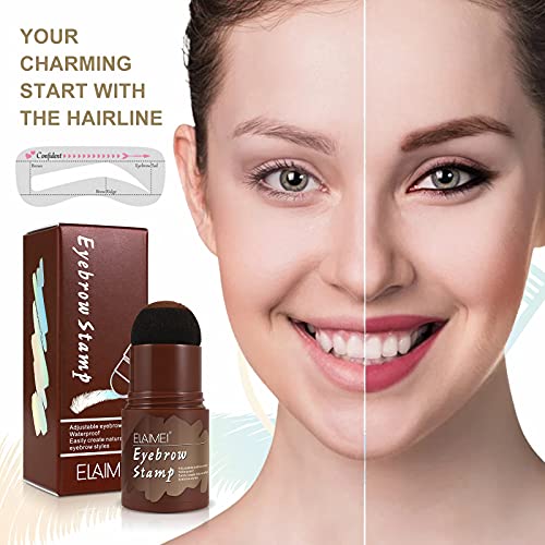 13 in 1 Eyebrow Stamp Shaping Kit The Brow Definer Powder Stamp Makeup with 1...