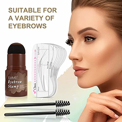 13 in 1 Eyebrow Stamp Shaping Kit The Brow Definer Powder Stamp Makeup with 1...
