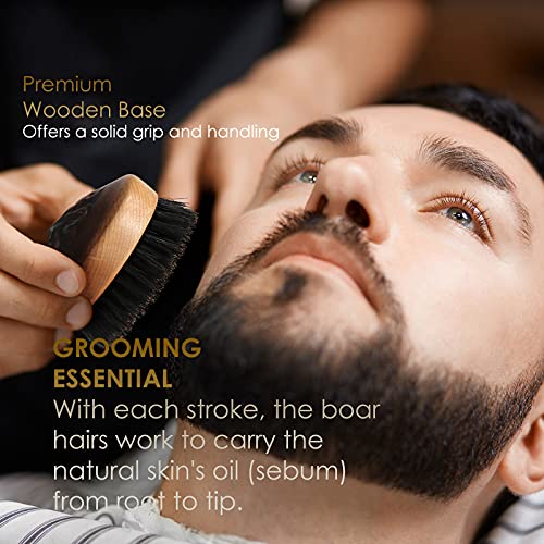 BESTOOL Beard Brush and Comb Set for Men Grooming Beards and Mustaches, Woode...
