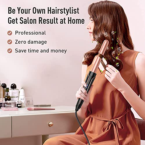 Beach Waver Curling Iron Wand, 5 in 1 Curling Wand Set with 3 Barrel Hair Cri...