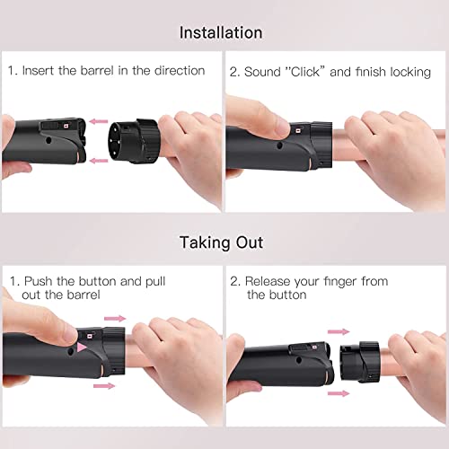 Beach Waver Curling Iron Wand, 5 in 1 Curling Wand Set with 3 Barrel Hair Cri...