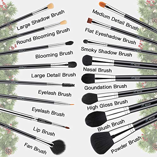BESTOPE Makeup Brushes 16PCs Makeup Brushes Set with 4PCs Beauty Blender Spon...