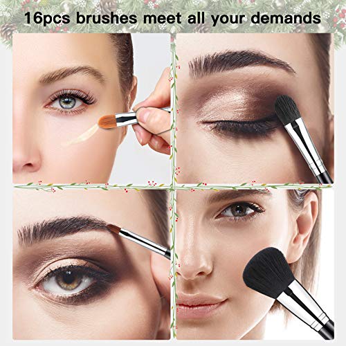 BESTOPE Makeup Brushes 16PCs Makeup Brushes Set with 4PCs Beauty Blender Spon...