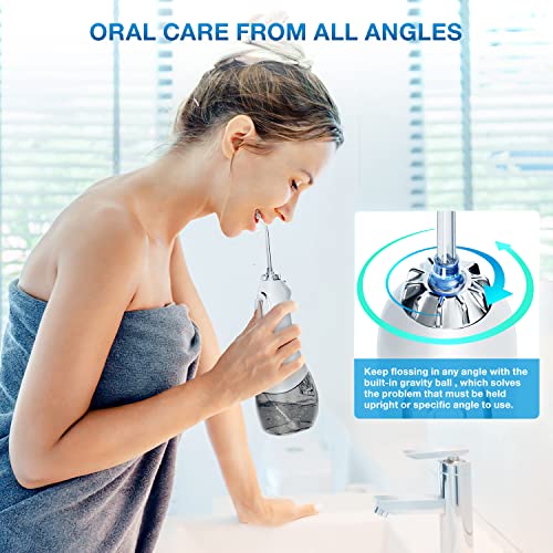 Cordless Water Flosser for Teeth, BESTOPE Pro Water Oral Flossers with 5 Mode...