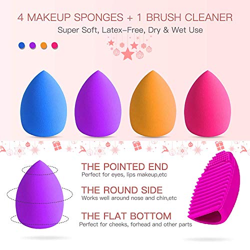 Makeup Brushes Premium Synthetic Foundation - 18 Pcs Eye Makeup Brushes Set P...