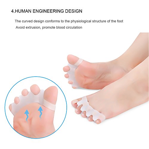 Gel Toe Separator,Bestrice Toe Spacers Rubber Toe Stretchers Used for Sports ...