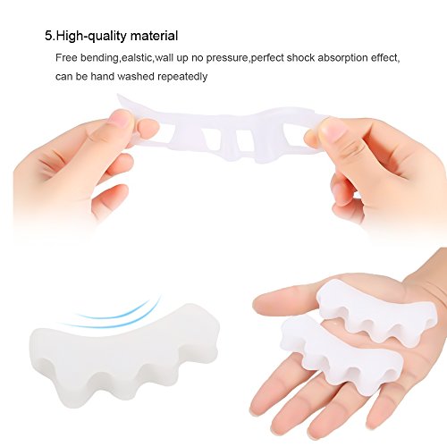 Gel Toe Separator,Bestrice Toe Spacers Rubber Toe Stretchers Used for Sports ...