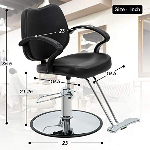 Salon Chair Barber Chair Styling Chair Heavy-Duty Beauty Salon Barber Swivel ...