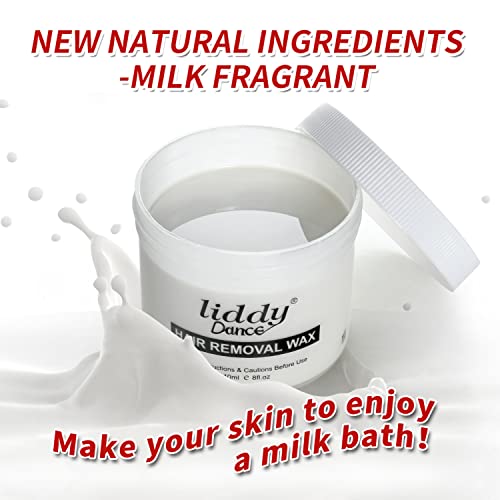 Smooth Hair Removal Soft Wax Kit,Milk Gentle and Soothing Formula Mild Wax Fo...