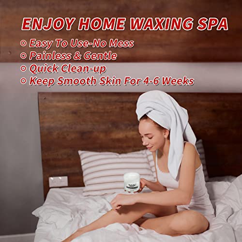 Smooth Hair Removal Soft Wax Kit,Milk Gentle and Soothing Formula Mild Wax Fo...