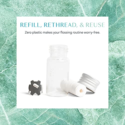Better & Better Natural Floss in Refillable Glass Jar | Vegan 100% Plant-Base...