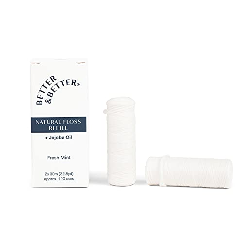 Better & Better Natural Floss Refill | Vegan, 100% Plant-Based Waxed Dental F...