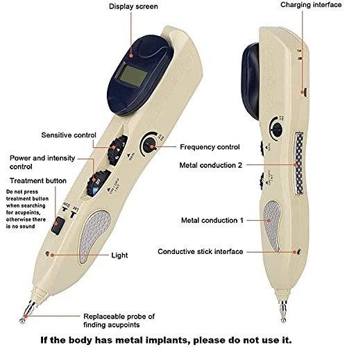 Electronic Acupuncture Pen Massager Machine - Acupuncture Massage Pen Tools f...