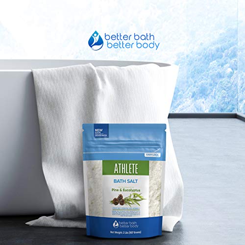 Athlete Bath Salt 32 Ounces Epsom Salt with Natural Lavender, Pine, Peppermin...