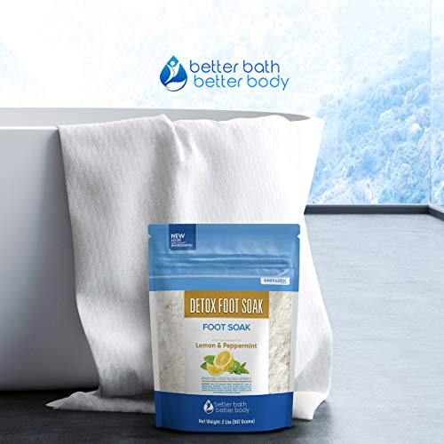 Detox Foot Soak 32 Ounces Epsom Salt with Natural Lemon, Peppermint, Lavender...