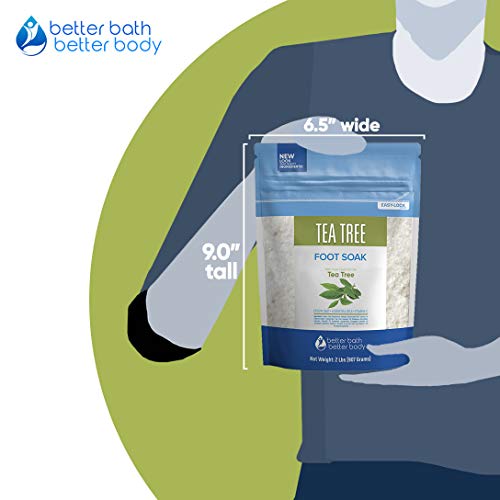 Tea Tree Foot Soak 32 Ounces Epsom Salt with Natural Tea Tree, Lavender and E...