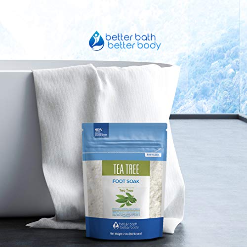 Tea Tree Foot Soak 32 Ounces Epsom Salt with Natural Tea Tree, Lavender and E...