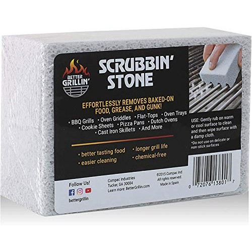 Better Grillin Scrubbin Stone Grill Cleaner-Scouring Brick/Barbecue Grill Bru...