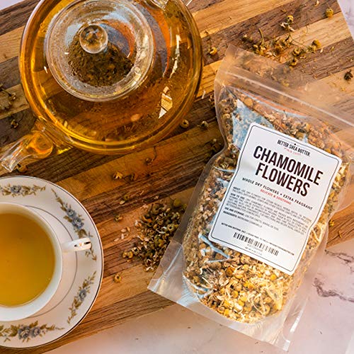 Whole Chamomile Flowers - Food Grade Dry Flowers for Loose Tea, Baking, DIY S...