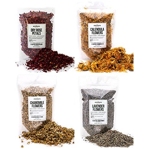 Whole Chamomile Flowers - Food Grade Dry Flowers for Loose Tea, Baking, DIY S...